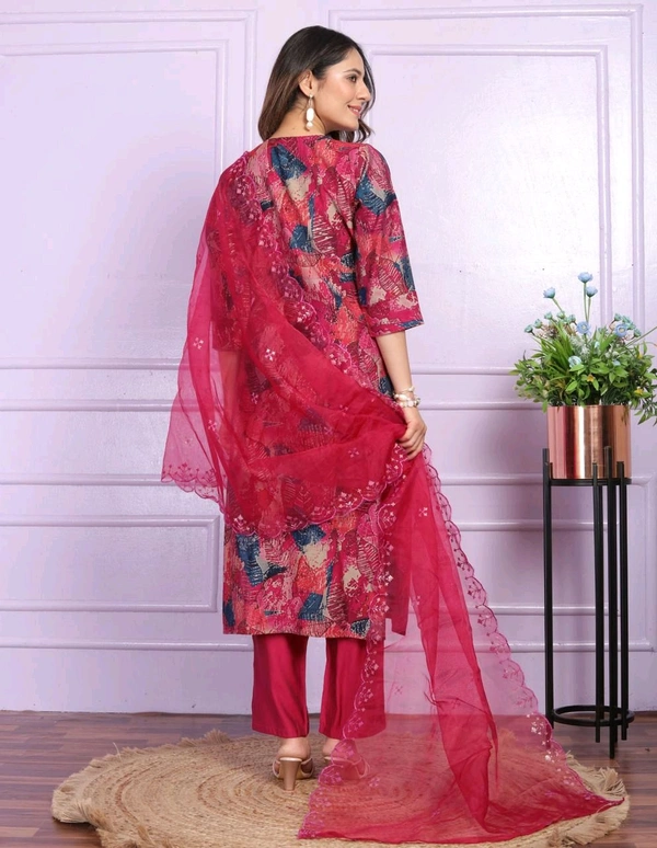 Antique Fashion 1 Kurti Pant Dupatta Set Collection  - M