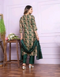 Antique Fashion 1 Kurti Pant Dupatta Set  - M
