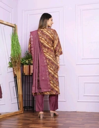 Antique Fashion 1 Kurti Pant Dupatta Set Collection  - L