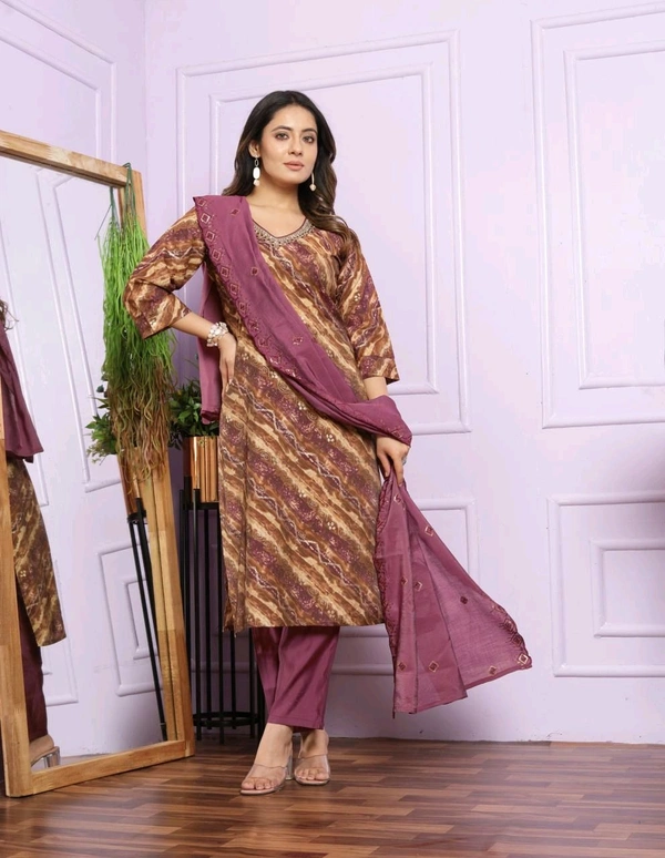 Antique Fashion 1 Kurti Pant Dupatta Set Collection  - XXL