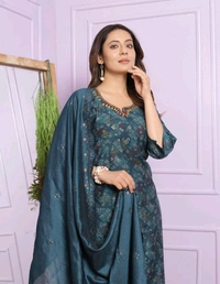 Antique Fashion 1 Kurti Pant Set  - M
