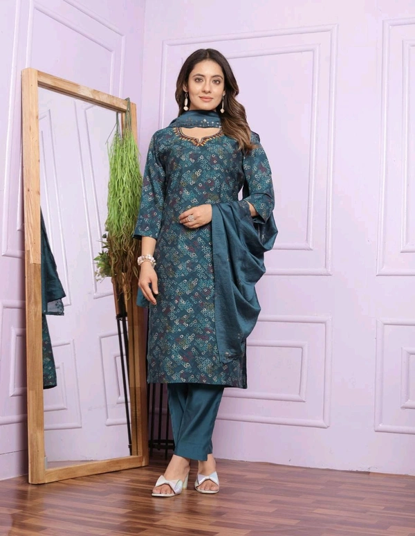 Antique Fashion 1 Kurti Pant Set  - XXL