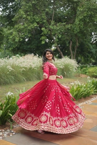 Antique Fashion 1 Without Blink Select this Designer Lehenga collection Made with Rangoli Silk With Sequins And thread Embroidered work Lehenga Choli with Dupatta 