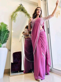 Antique Fashion 1 Shimmer and shine This wedding season flaunt with this Irresistible party wear saree  get ready to slay - S