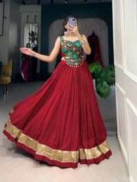 Antique Fashion 1 Occasion Vibes in Rayon & Silk Fusion - Guardsman Red