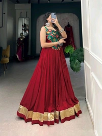 Antique Fashion 1 Occasion Vibes in Rayon & Silk Fusion - Guardsman Red