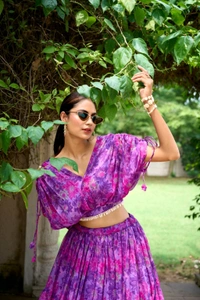 Antique Fashion 1 The chiffon floral print co ord set was the epitome of effortless elegance making her feel confident and beautiful  - colour 3