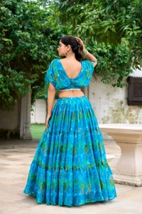 Antique Fashion 1 The chiffon floral print co ord set was the epitome of effortless elegance making her feel confident and beautiful  - colour 4