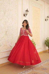 Antique Fashion 1 Designer Gown is luxury clothing Considered to be high quality Made by Zari Thread  Sequins Embroidery This is Made for Desirable Women's who deserve it - colour 1, M