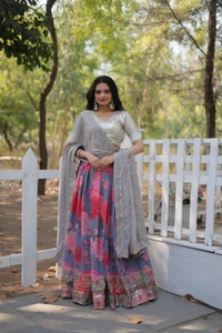 Antique Fashion 1 Beautiful Designer Lehenga - colour 2