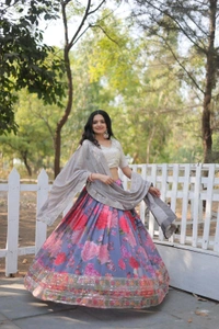 Antique Fashion 1 Beautiful Designer Lehenga - colour 2