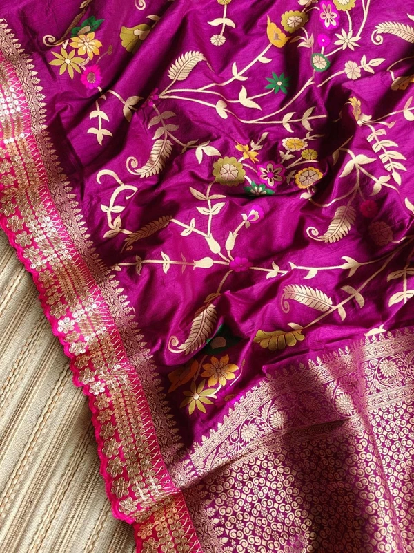 Antique Fashion 1 Exclusive elegant launch for fancy collection perfect for any function light weight banarsi   - colour 1
