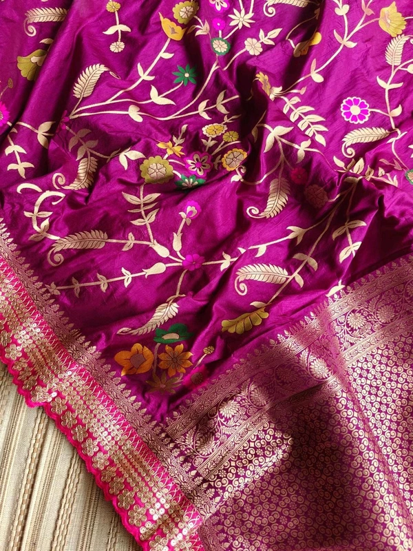 Antique Fashion 1 Exclusive elegant launch for fancy collection perfect for any function light weight banarsi   - colour 1