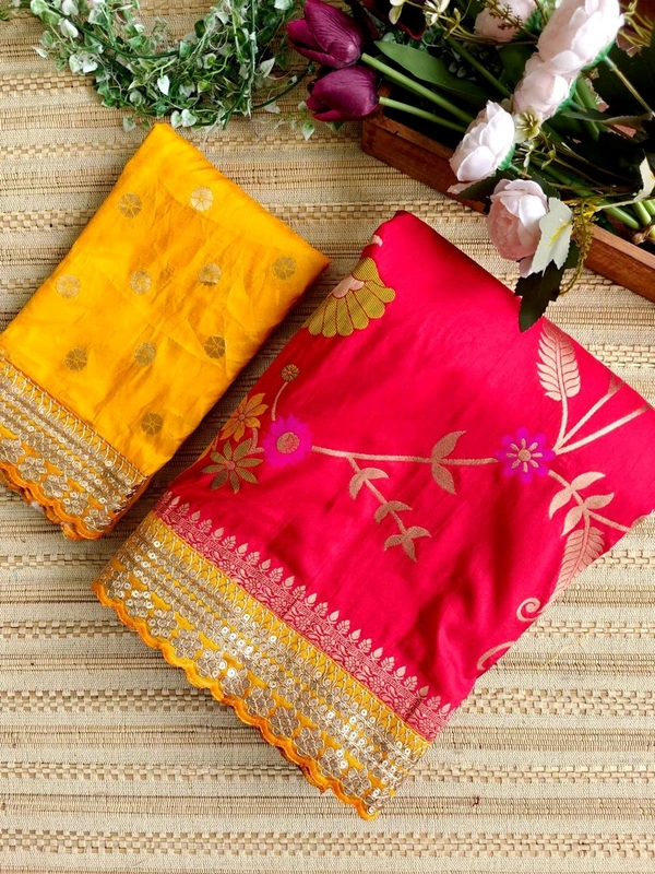 Antique Fashion 1 Exclusive elegant launch for fancy collection perfect for any function light weight banarsi   - colour 3