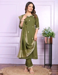 Antique Fashion 1 Kurti Pant Dupatta Set Collection  - colour 1, XL