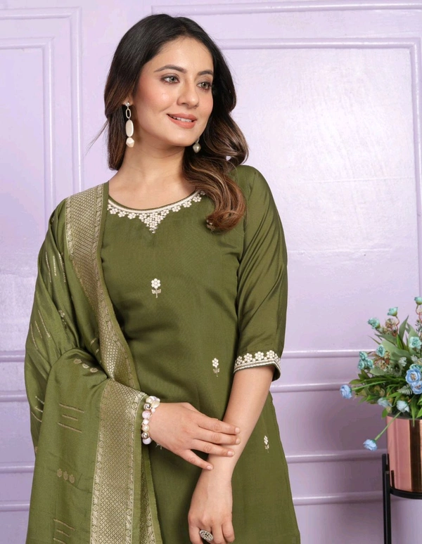 Antique Fashion 1 Kurti Pant Dupatta Set Collection  - colour 1, XXL