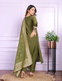 Antique Fashion 1 Kurti Pant Dupatta Set Collection  - colour 1, XXL
