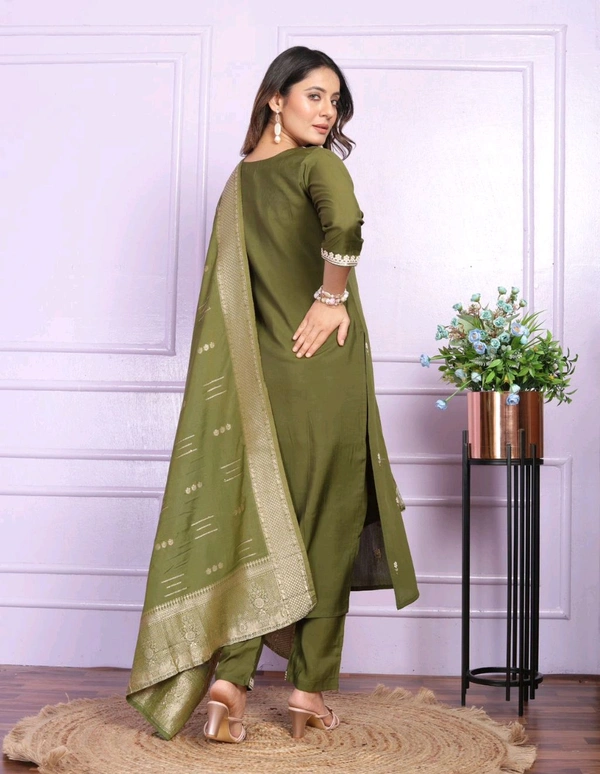 Antique Fashion 1 Kurti Pant Dupatta Set Collection  - colour 1, XXL