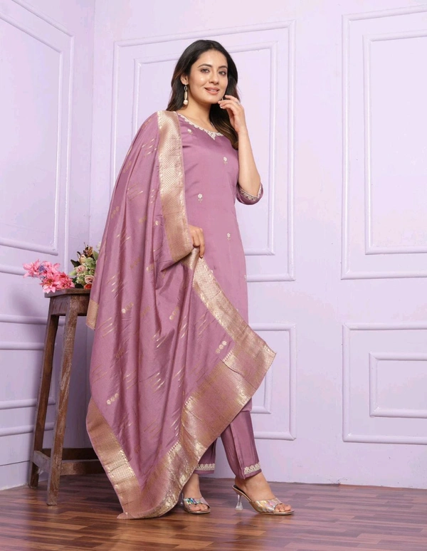 Antique Fashion 1 Kurti Pant Dupatta Set Collection  - colour 2, L