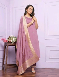 Antique Fashion 1 Kurti Pant Dupatta Set Collection  - colour 2, XL