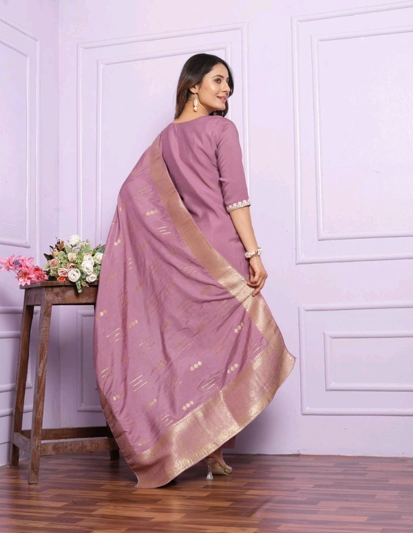Antique Fashion 1 Kurti Pant Dupatta Set Collection  - colour 2, XL