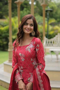 Antique Fashion 1 PREMIUM DESIGNER READYMADE KURTI PLAZOO DUPATTA COLLECTIONS - colour 2, M