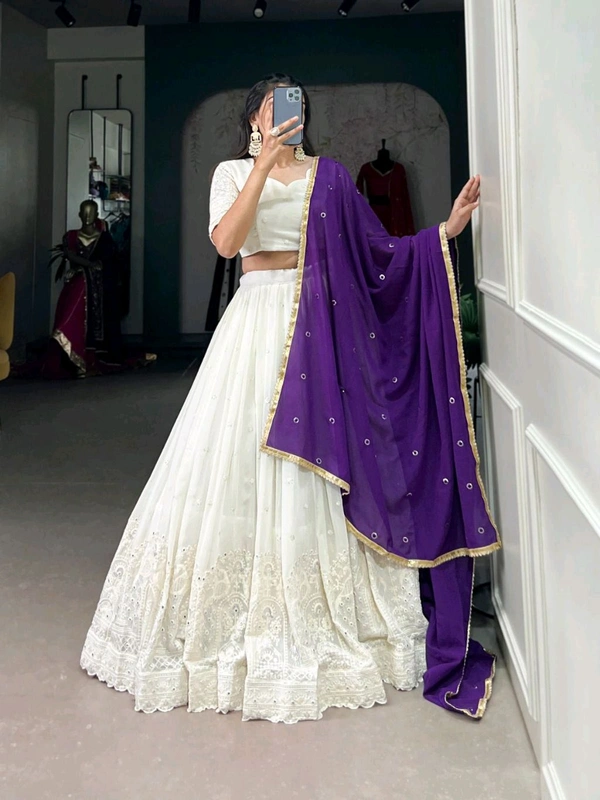 Antique Fashion 1 Wrapped in Lucknowi elegance shining with every step  - colour 1, Stitched Blouse