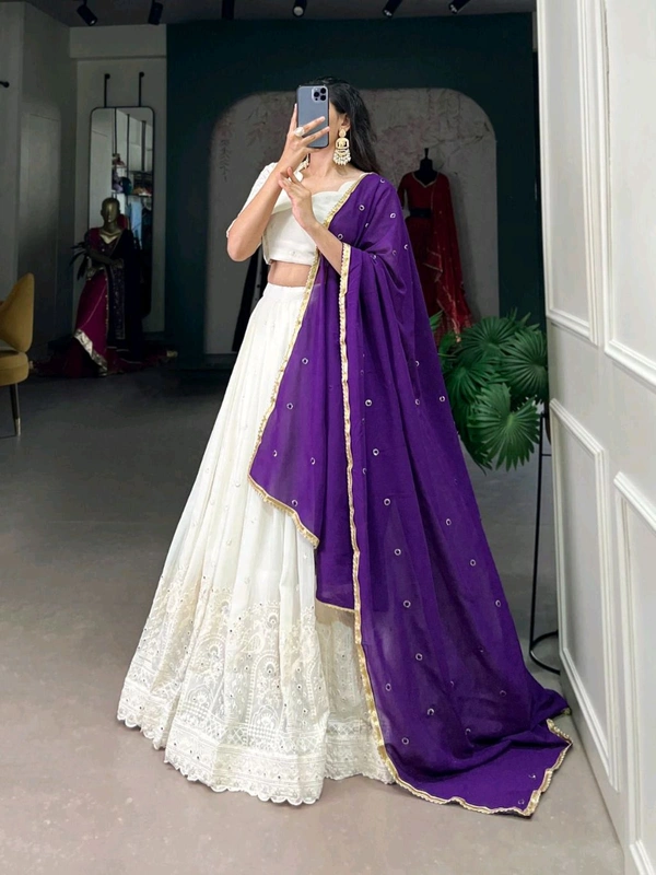 Antique Fashion 1 Wrapped in Lucknowi elegance shining with every step  - colour 1, Stitched Blouse