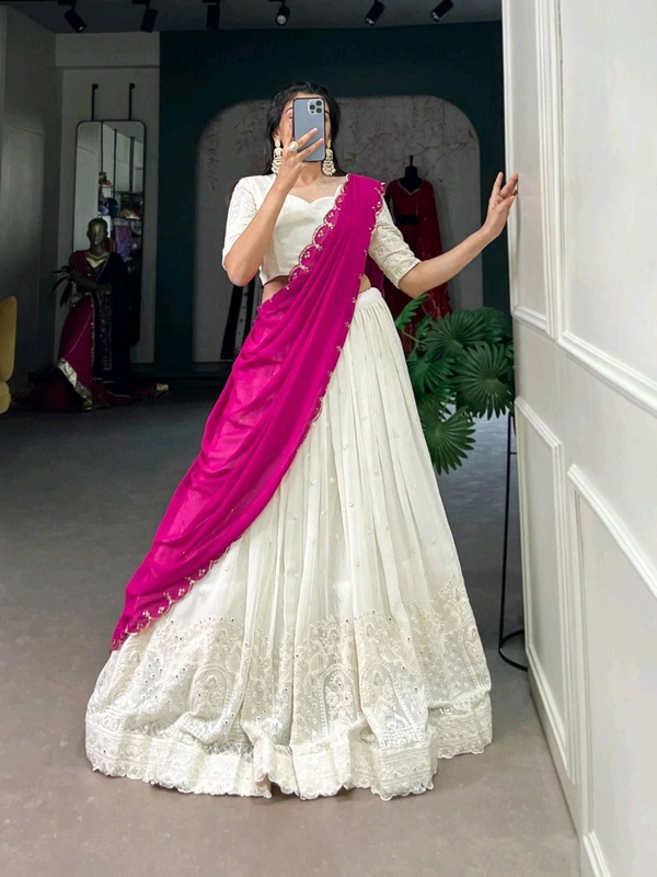 Antique Fashion 1 Wrapped in Lucknowi elegance shining with every step  - colour 2, Unstitched Blouse