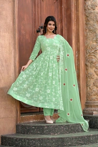 Antique Fashion 1 Premium Quality Resham Embroidery Suit Set With Dupatta And Pant      - XL, colour 2