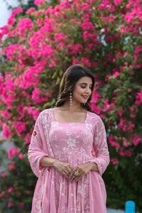 Antique Fashion 1 Premium Quality Flared Embroidered Peplum Set With Dupatta And Sharara      - XXL