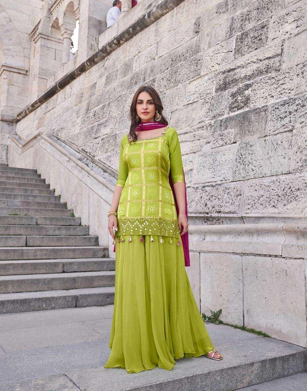 Antique Fashion 1 kurti plazo set  - colour 1, S