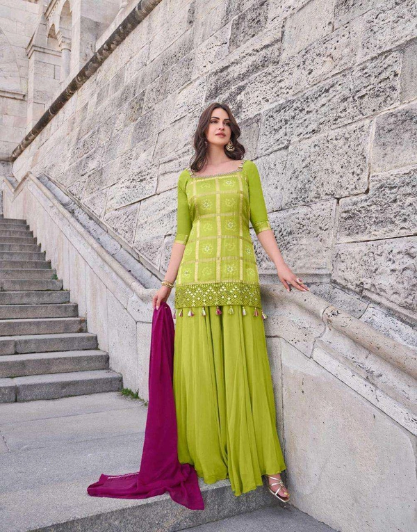 Antique Fashion 1 kurti plazo set  - colour 1, S