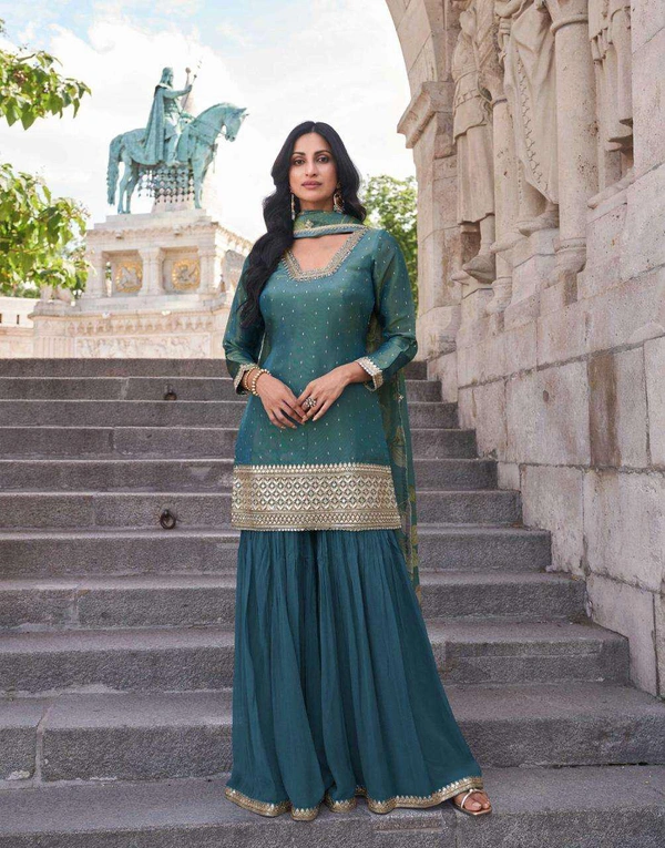 Antique Fashion 1 kurti plazo set  - M