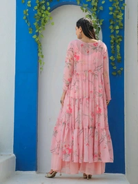 Antique Fashion 1 Embroidered Choli With Printed Shrug And Sharara   - S
