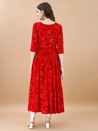 Antique Fashion 1 Bandhani Naira Kurta With Handmade Latkans   - L, colour 2