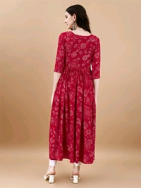 Antique Fashion 1 Bandhani Naira Kurta With Handmade Latkans   - S, colour 3
