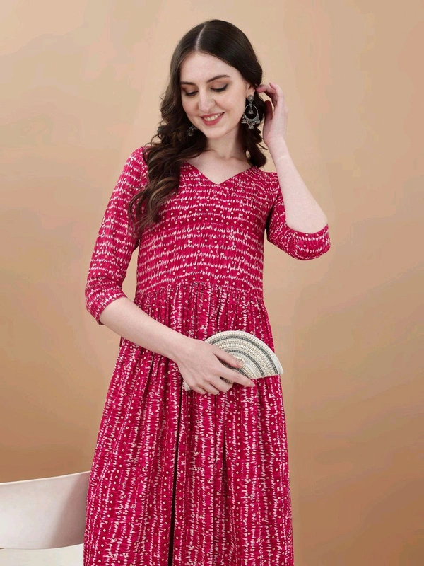 Antique Fashion 1 Bandhani Naira Kurta With Handmade Latkans      - colour 1, S