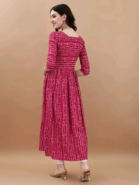 Antique Fashion 1 Bandhani Naira Kurta With Handmade Latkans      - colour 1, S