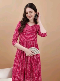 Antique Fashion 1 Bandhani Naira Kurta With Handmade Latkans      - colour 1, XXL