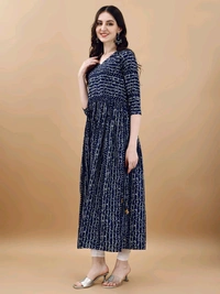 Antique Fashion 1 Bandhani Naira Kurta With Handmade Latkans      - colour 3, L
