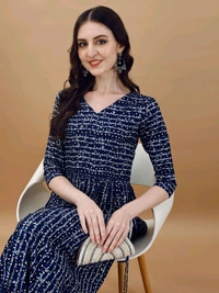 Antique Fashion 1 Bandhani Naira Kurta With Handmade Latkans      - colour 3, L