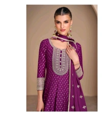 Antique Fashion 1 FABRIC  PURE VISCOS JACQUARD SILK FRONT AND BACK EMBROIDERED WITH EMBROIDERED DUPATTA