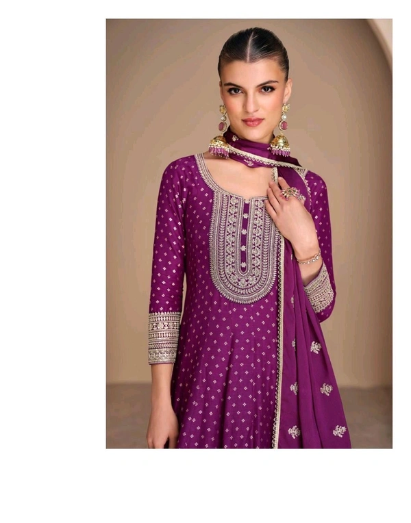 Antique Fashion 1 FABRIC  PURE VISCOS JACQUARD SILK FRONT AND BACK EMBROIDERED WITH EMBROIDERED DUPATTA