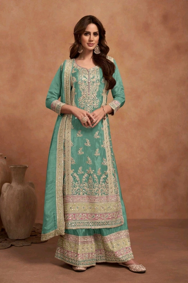 Antique Fashion 1 Kurti Plazo Set - colour 3, S