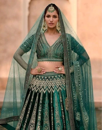 Antique Fashion 1 PURE VISCOS LYCRA CRYSTAL SILK WITH HANDWORK BLOUSE AND TALE CUT FULL LENGTH DUPATTA FRONT AND BACK EMBROIDERED WITH CANCAN 