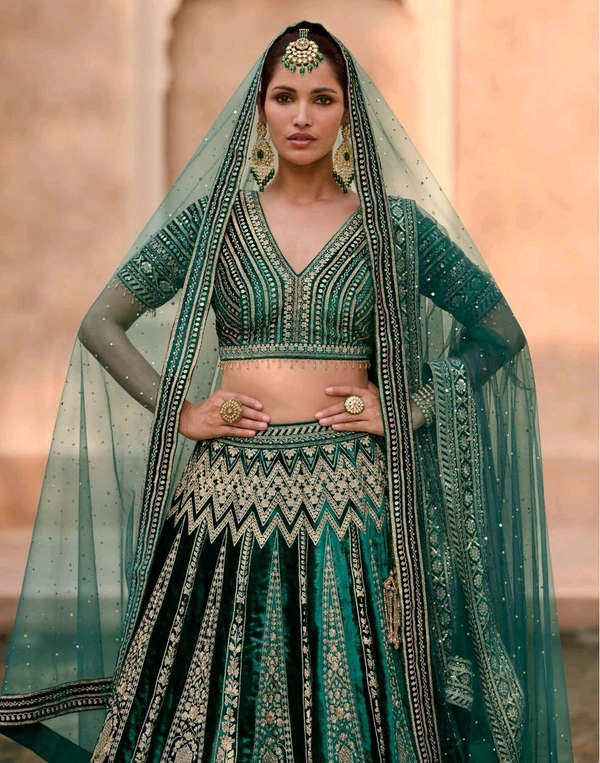 Antique Fashion 1 PURE VISCOS LYCRA CRYSTAL SILK WITH HANDWORK BLOUSE AND TALE CUT FULL LENGTH DUPATTA FRONT AND BACK EMBROIDERED WITH CANCAN 