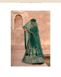 Antique Fashion 1 PURE VISCOS LYCRA CRYSTAL SILK WITH HANDWORK BLOUSE AND TALE CUT FULL LENGTH DUPATTA FRONT AND BACK EMBROIDERED WITH CANCAN 