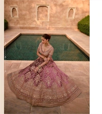 Antique Fashion 1 PURE VISCOS LYCRA CRYSTAL SILK WITH HANDWORK BLOUSE AND TALE CUT FULL LENGTH DUPATTA FRONT AND BACK EMBROIDERED WITH CANCAN 