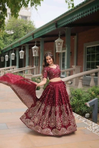 Antique Fashion 1 Without Blink Select this Designer Lehenga collection Made with Rangoli Silk With Sequins And thread Embroidered work Lehenga Choli with Dupatta
